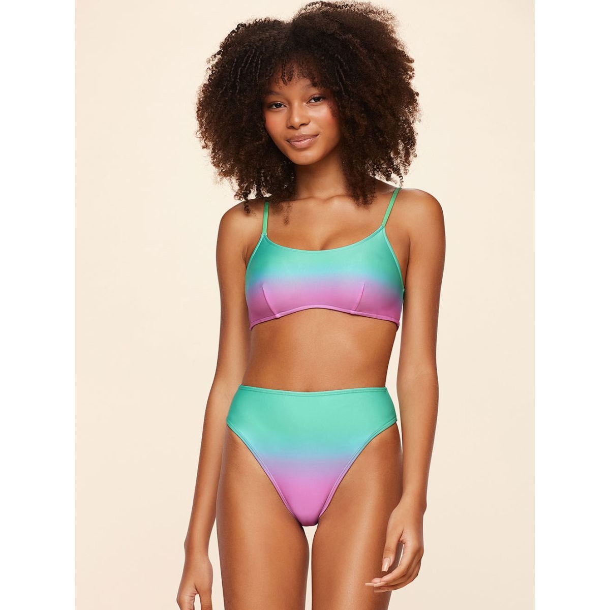 Biquíni Faixa Lisos Tie Dye - Água Doce