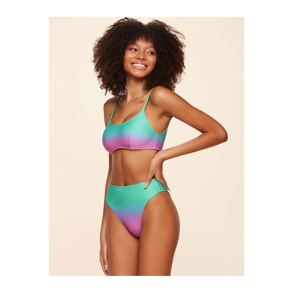 Biquíni Faixa Lisos Tie Dye - Água Doce