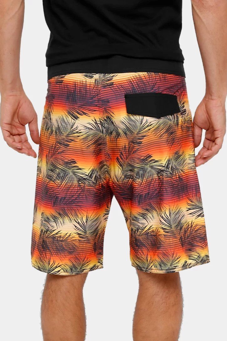 Bermuda Masculina Estampada - Rangiroa - Laranja_Estampado