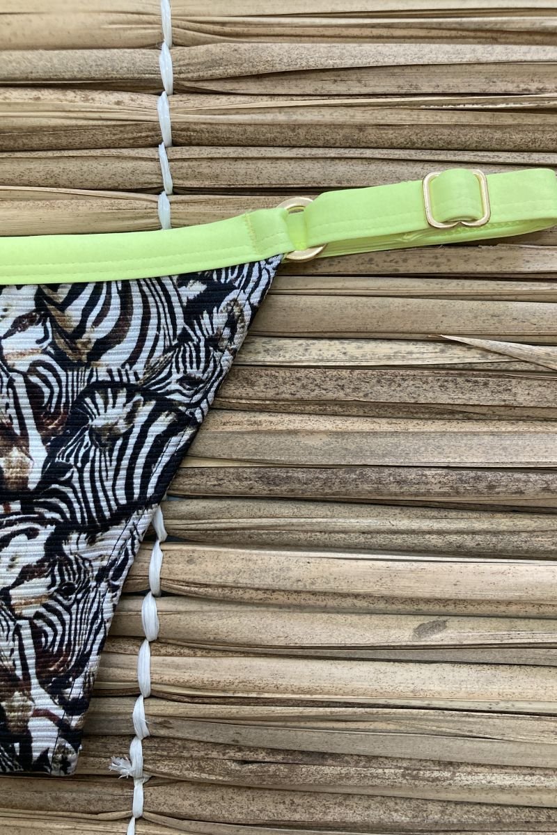 Biquíni Cortina Neon Zebra - Aquária
