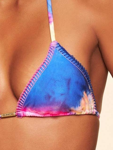 Biquíni Cortininha Estampa Coleção Maré - Cia Marítima