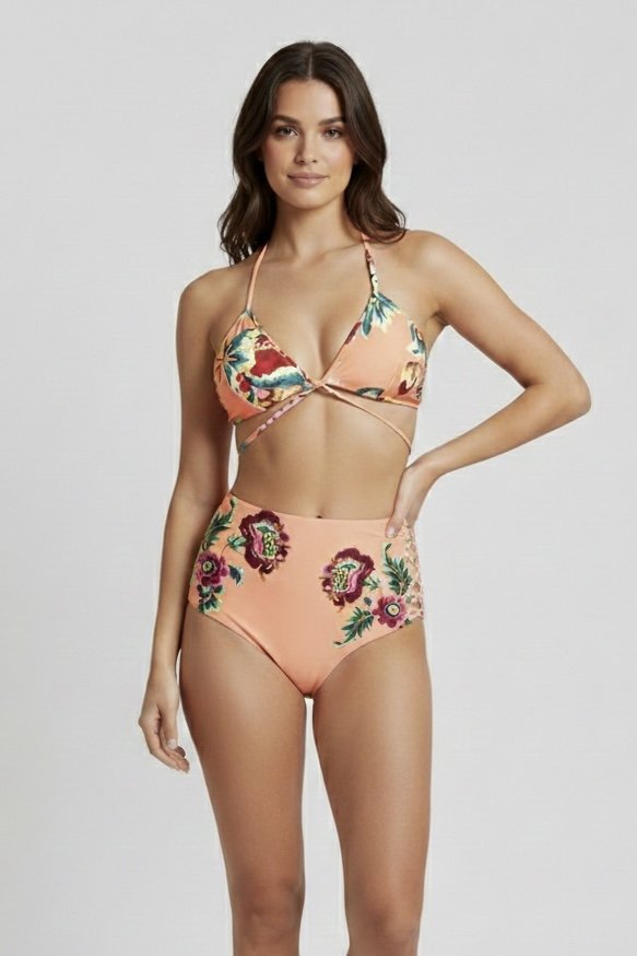 Biquíni Cortininha + Hot Pants Pé Na Areia - Cia Marítima - Branco_Estampado