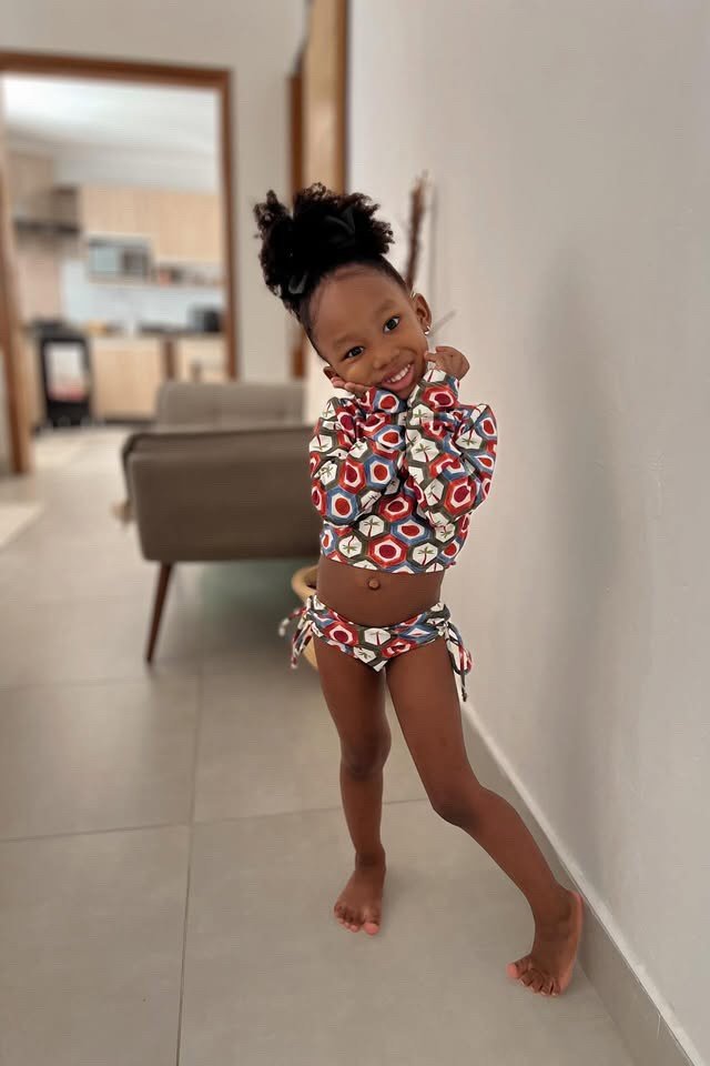 Biquíni Cropped Infantil Mosaico - Aquária - Estampado