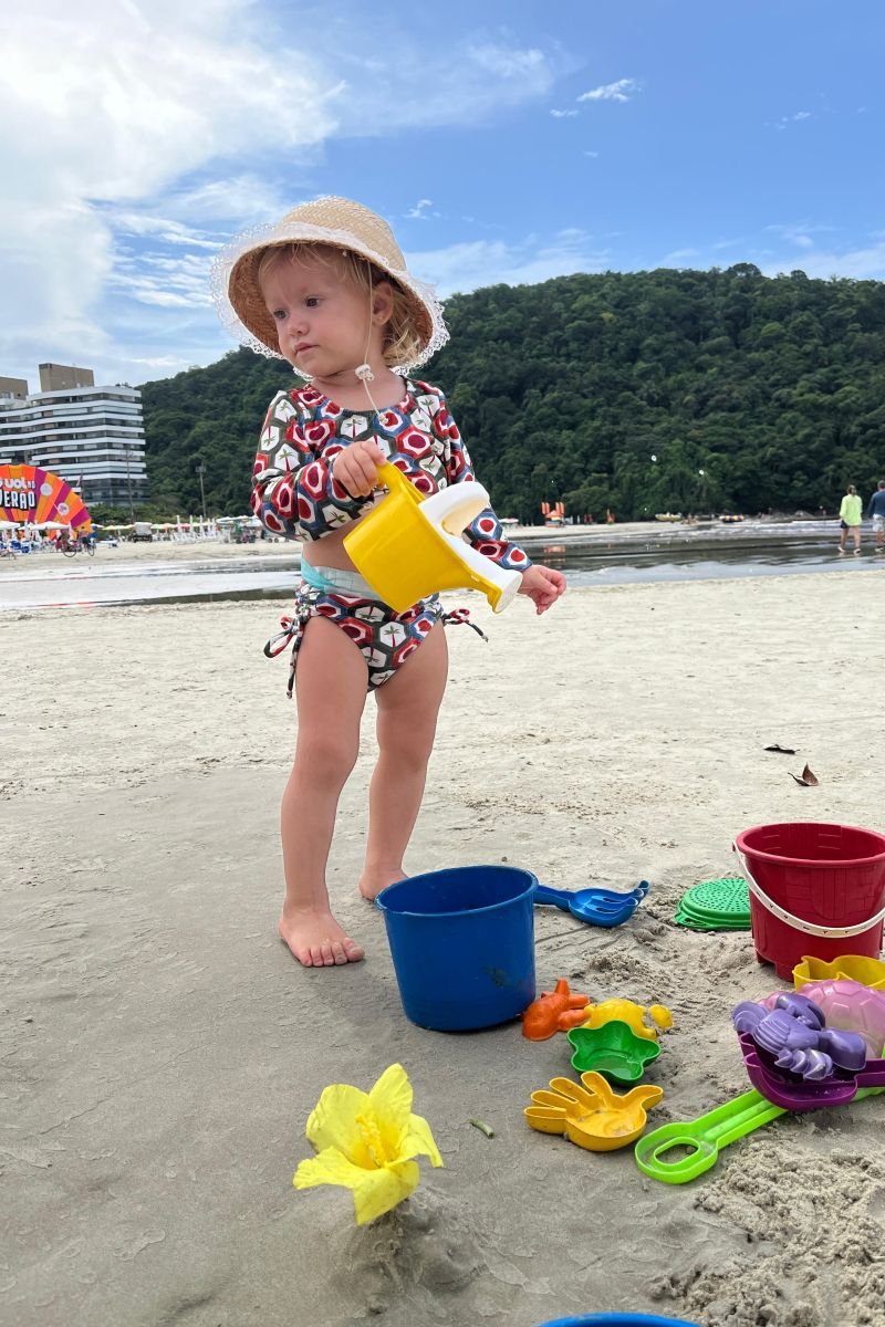 Biquíni Cropped Infantil Mosaico - Aquária