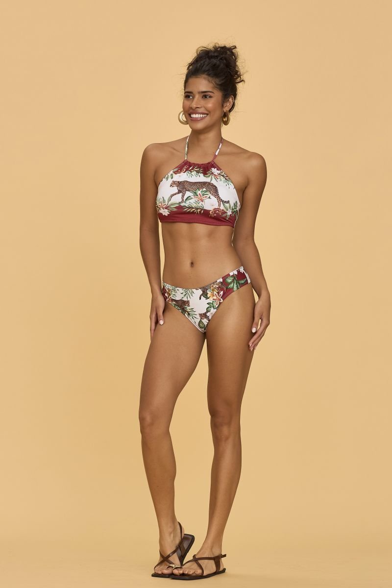Biquíni Cropped Savana Brasileira - Aquária - Off_White_Estampado