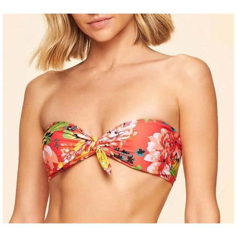 Biquíni Faixa Estampado Coleção Chita - Cia Marítima - Vermelho_Estampado