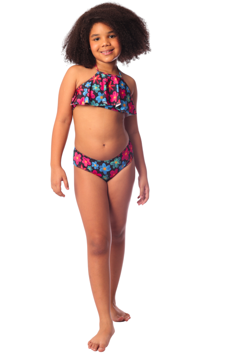 Biquíni Infanto Juvenil Top com Babado - Ceci e Solenza - Floral