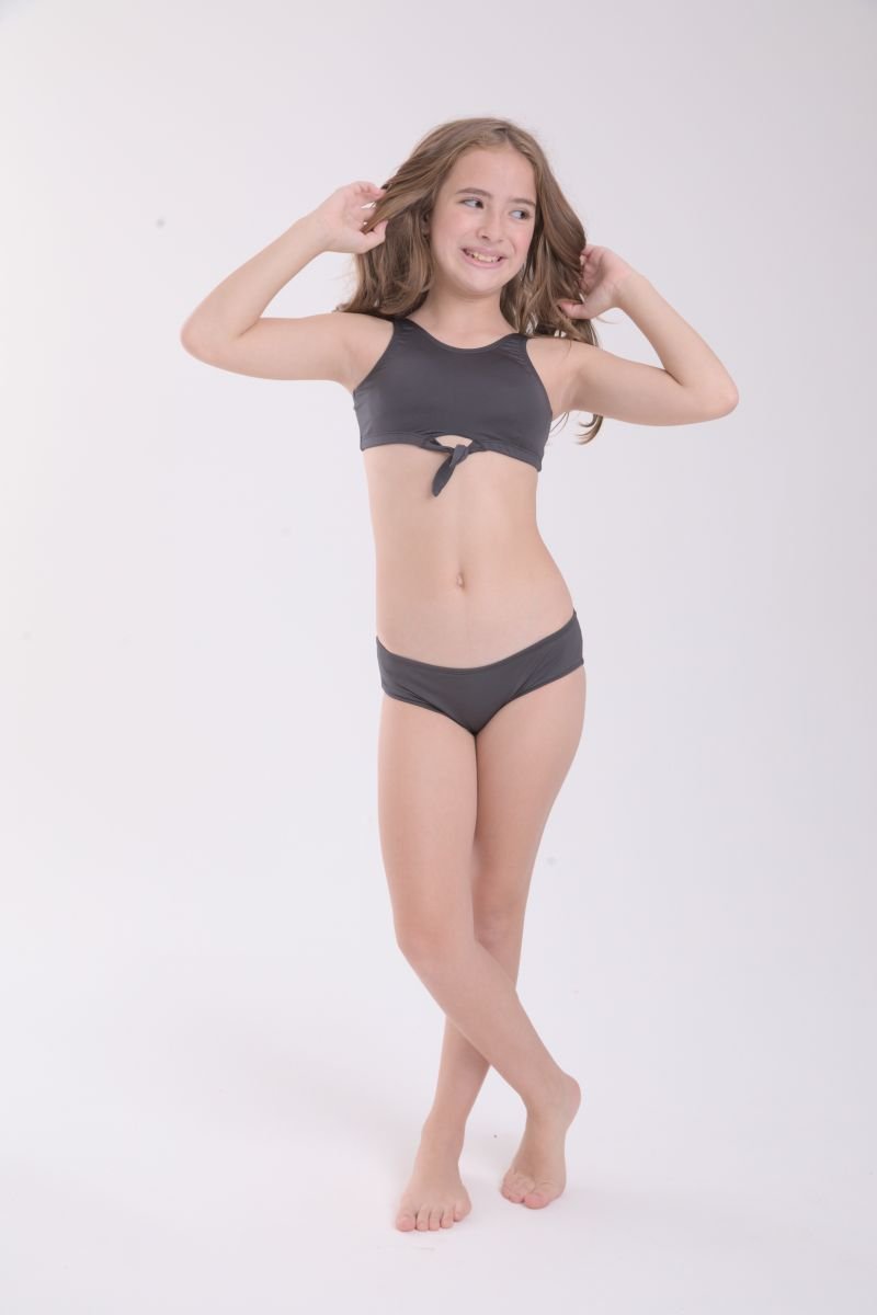Biquíni Infanto Juvenil Top de Amarrar - Ceci - Preto