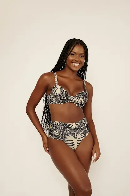 Biquíni Meia Taça Hot Pant Foliage Vince - Belles