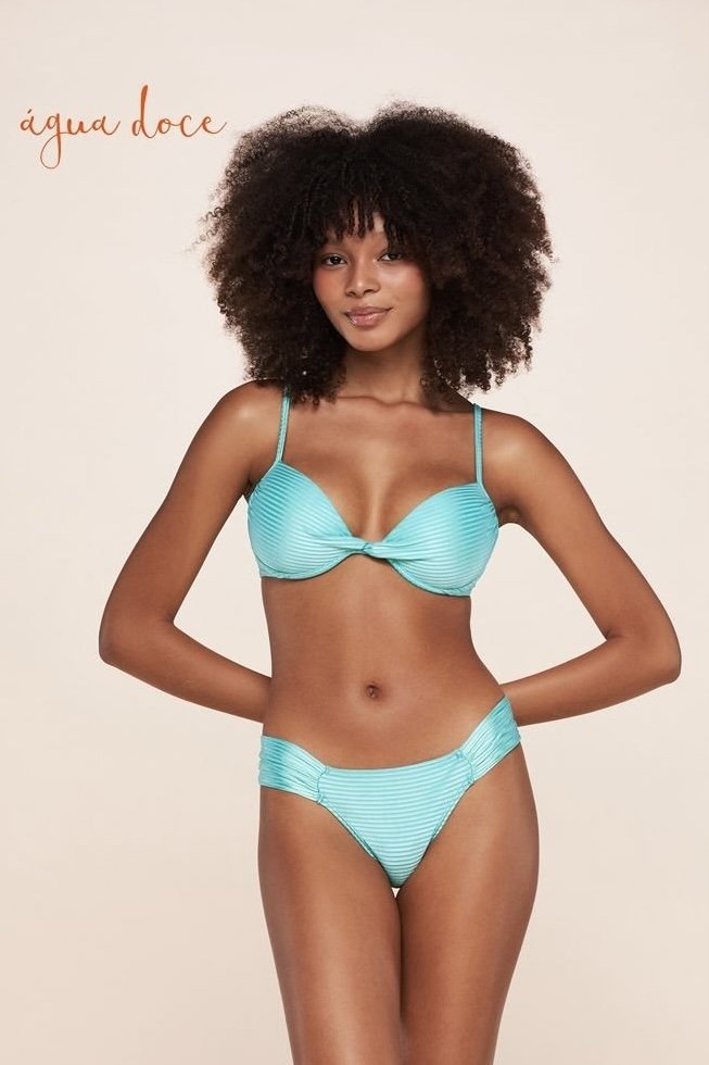 Biquíni Meia Taça Lisos Canelados - Água Doce - Verde_Neon_Citrus