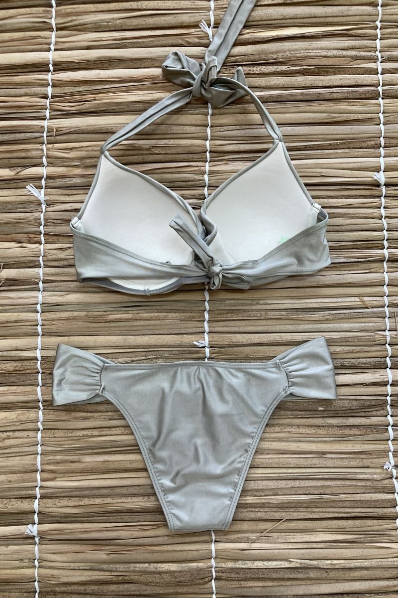 Biquíni Meia Taça Lisos Oceania Prata - Acqua by Classic