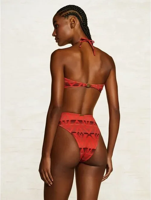 Biquíni Top Frente Única + Hot Pants Navajo - Cia Marítima