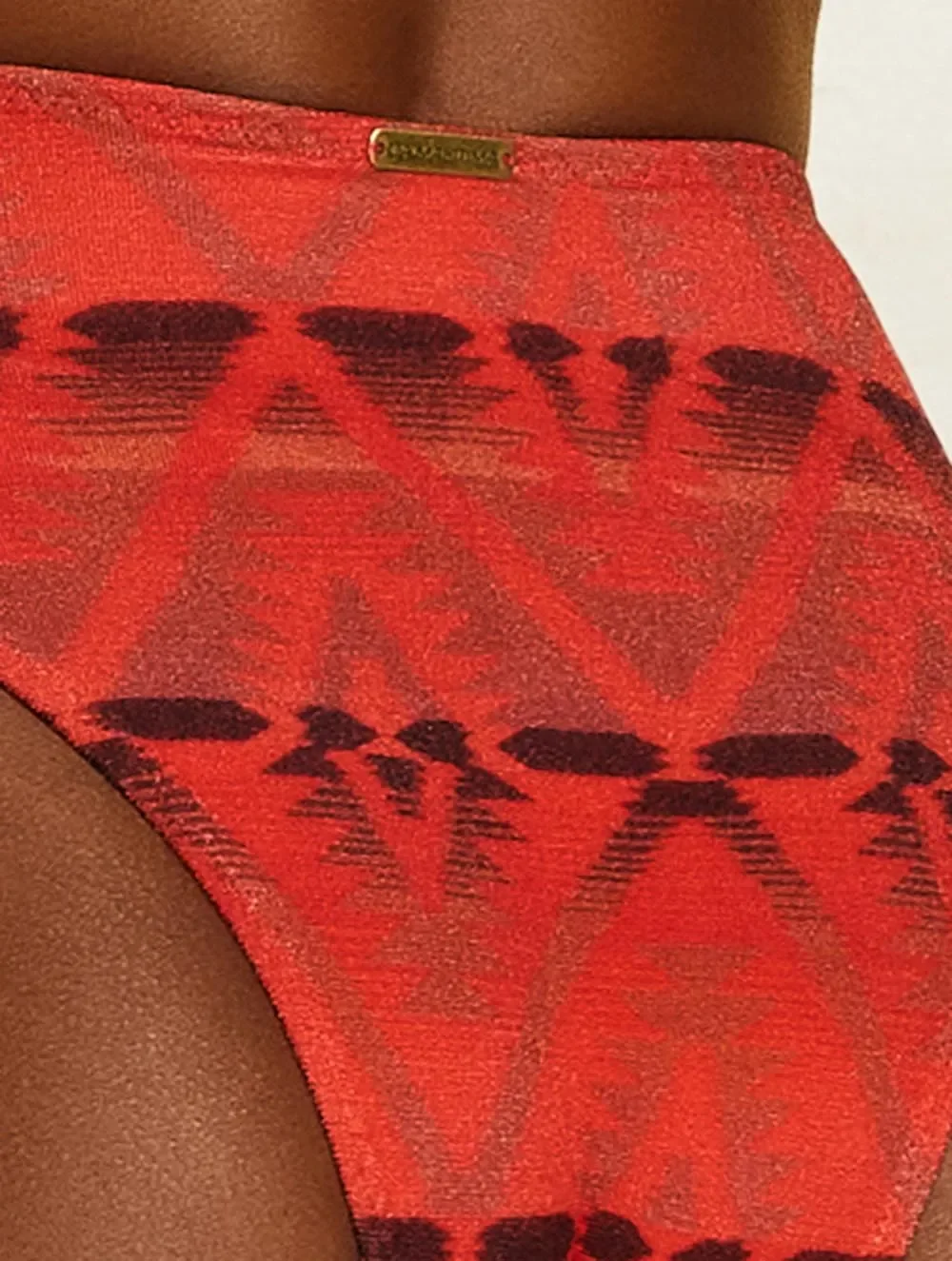 Biquíni Top Frente Única + Hot Pants Navajo - Cia Marítima