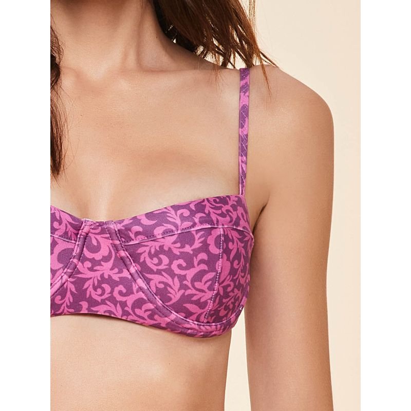 Biquíni Top Meia Taça + Hot Pants Estampada Lovina - Cia Marítima