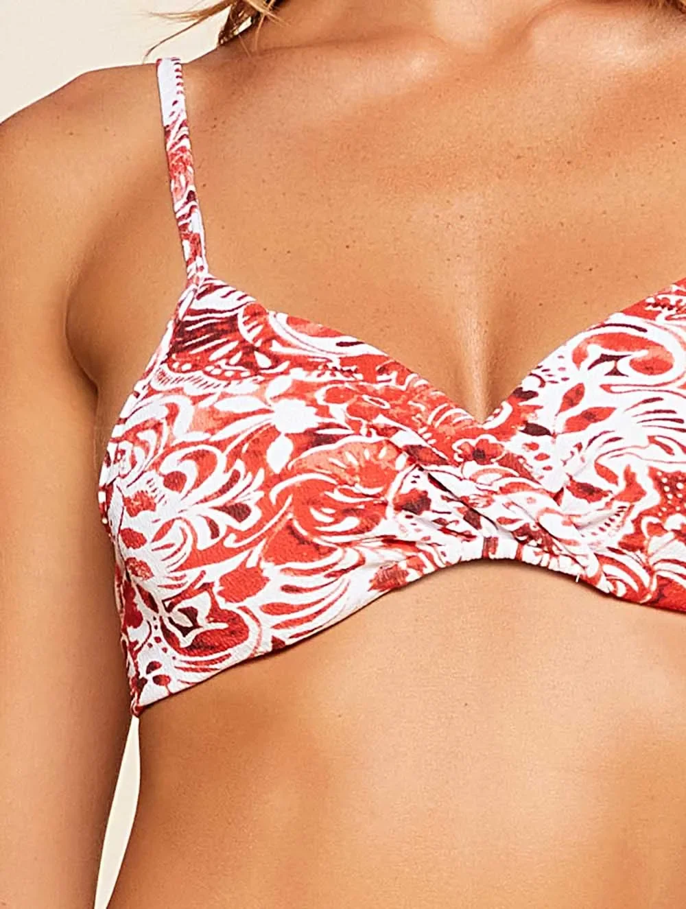 Biquíni Top Meia Taça + Tanga Faixa Estampada Chica - Cia Marítima