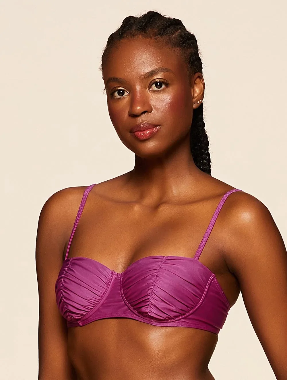 Biquíni Meia Taça + Tanga Larga Lisos Guapa - Cia Marítima