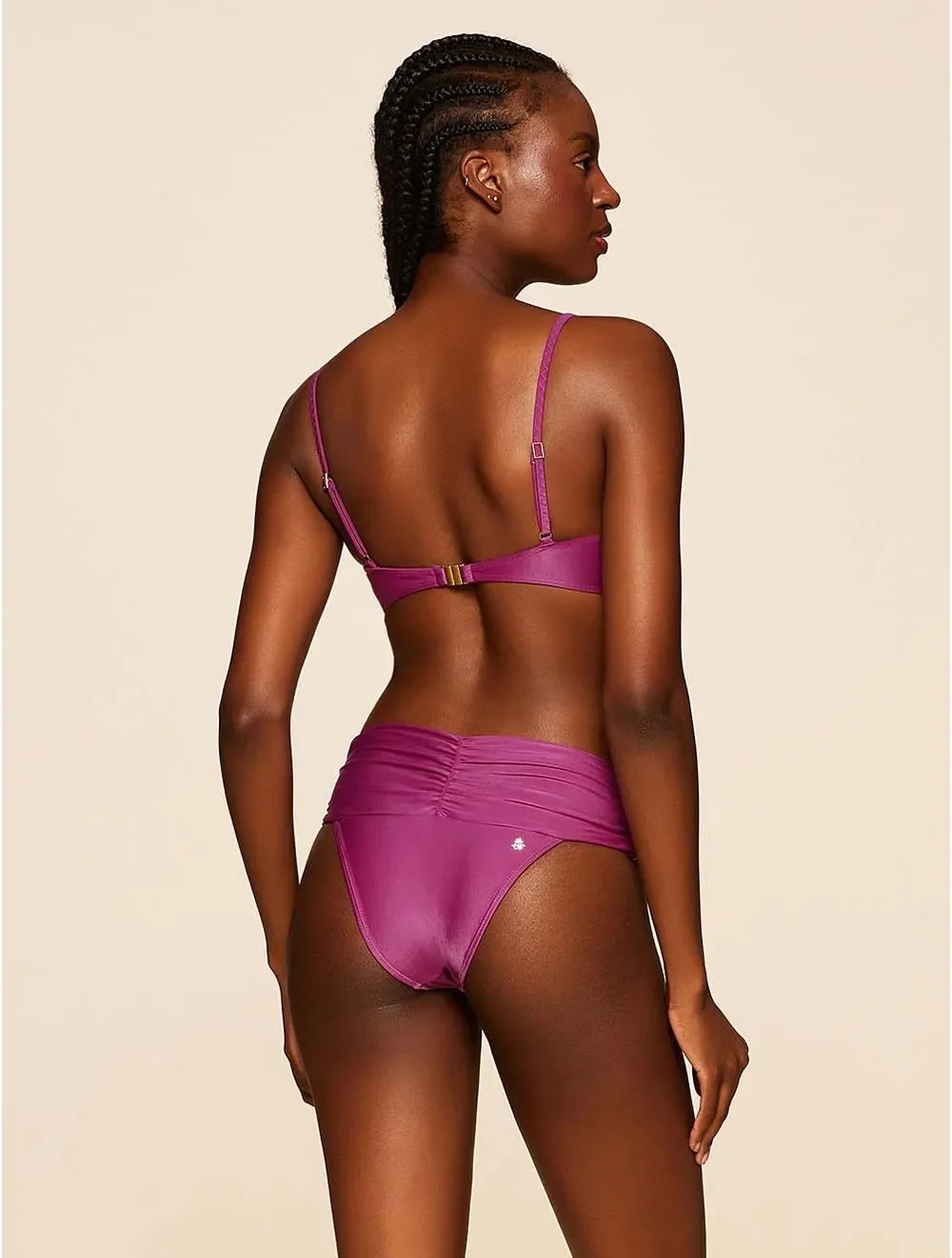 Biquíni Meia Taça + Tanga Larga Lisos Guapa - Cia Marítima