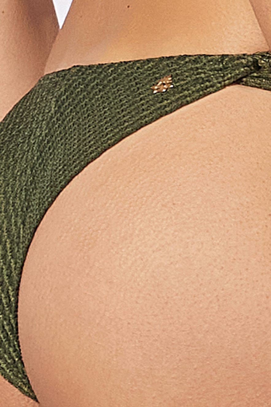 Biquíni Top Meia Taça + Tanga Lateral Média Olive - Cia Marítima