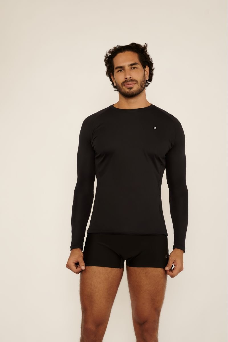 Blusa Masculina Manga Longa UV - Belles - Preto