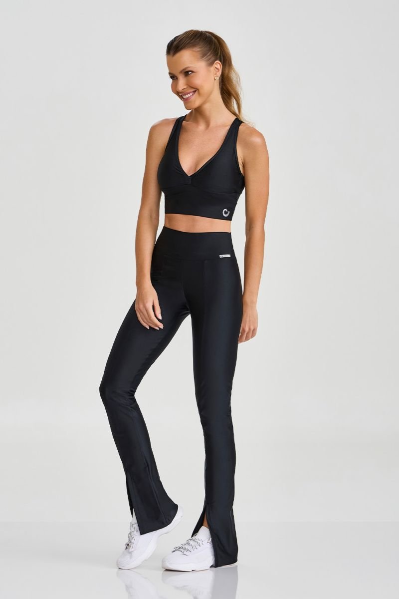 Calça Atlétika Flare Abertura Frente Clássica - Caju Brasil