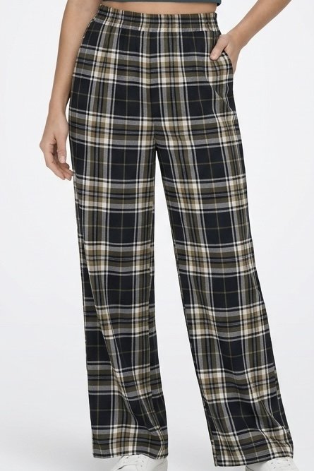 Calça Pantalona - Clér - Xadrez