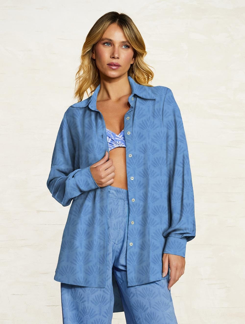 Camisa Lisa Palm - Cia Marítima