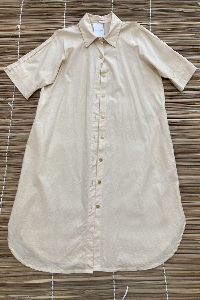 Camisa Longa Lisa - Aquária - Off_White
