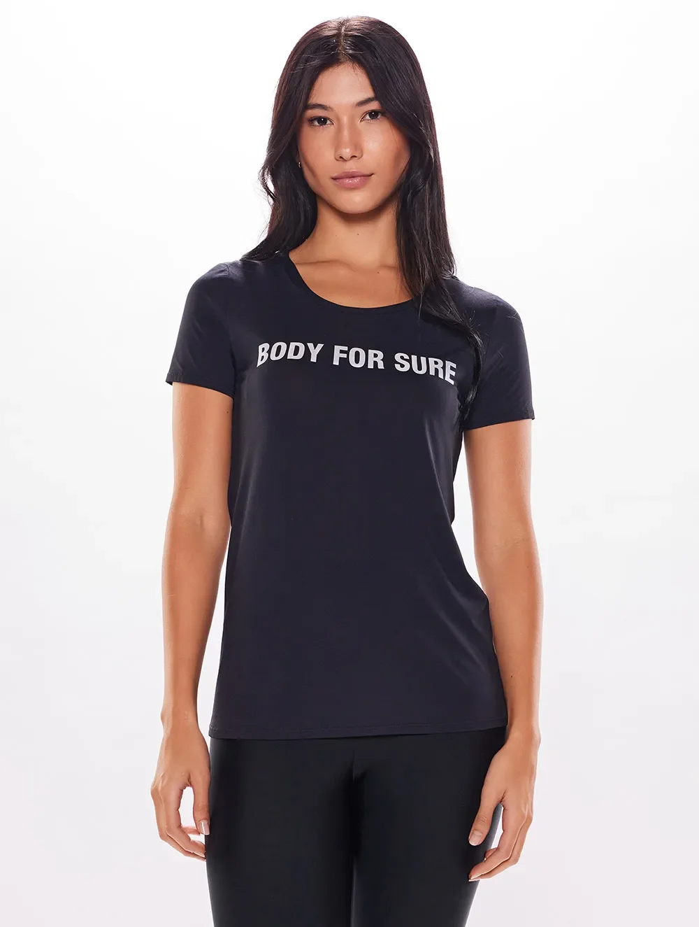 Camiseta Manga Curta Logo Essentials Lisa Permanente - Body For Sure