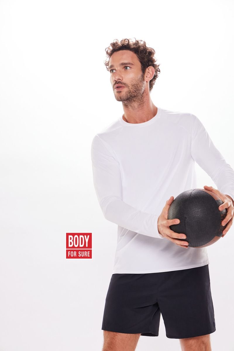 Camiseta Manga Longa Lisa U.V Masculino - Body For Sure