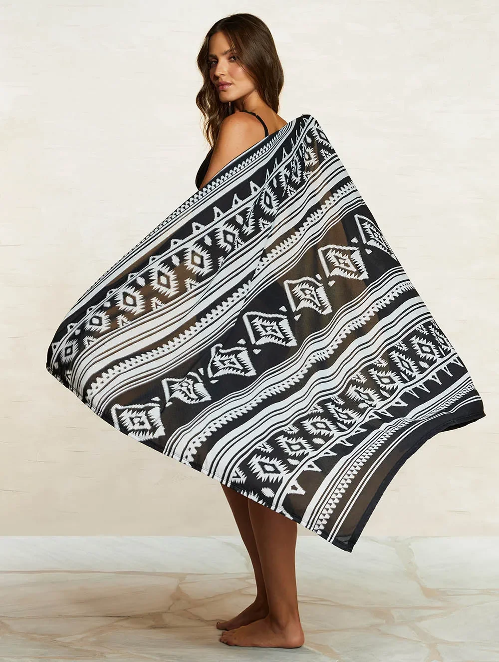 Canga Lisos Navajo Black - Cia Marítima - Preto_Estampado