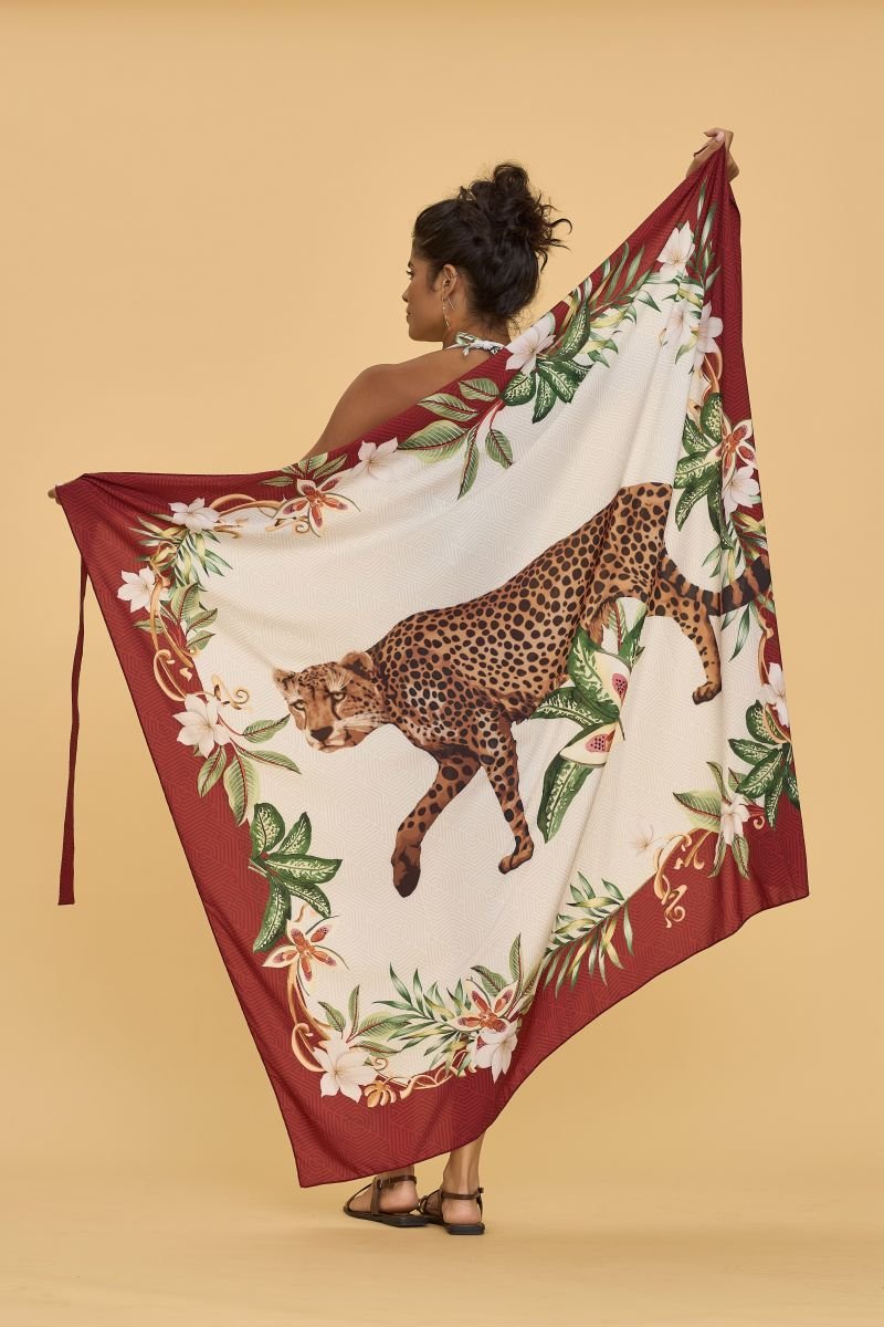 Canga Maxi Savana Brasileira - Aquária - Off_White_Estampado