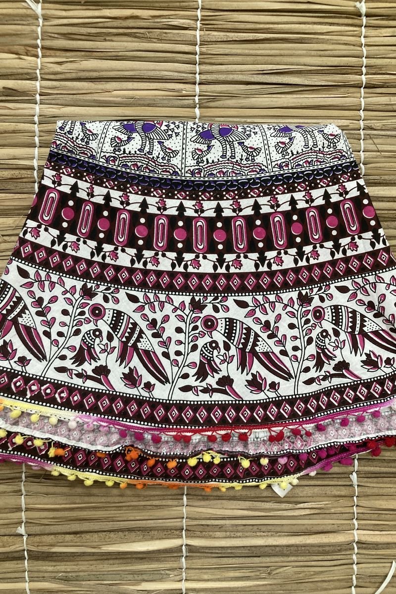 Canga Redonda Mandala Rainbow Pompom - SB