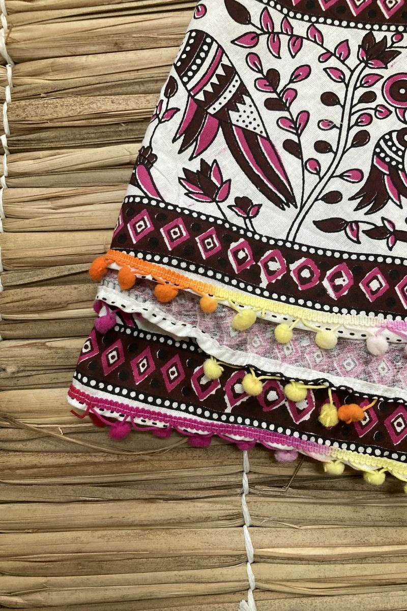 Canga Redonda Mandala Rainbow Pompom - SB