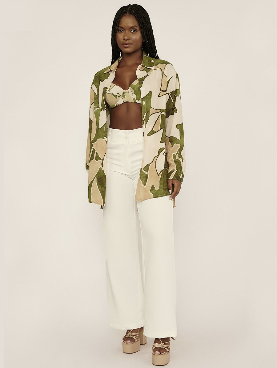 Chemise Manga Longa Costa Verde - Belles