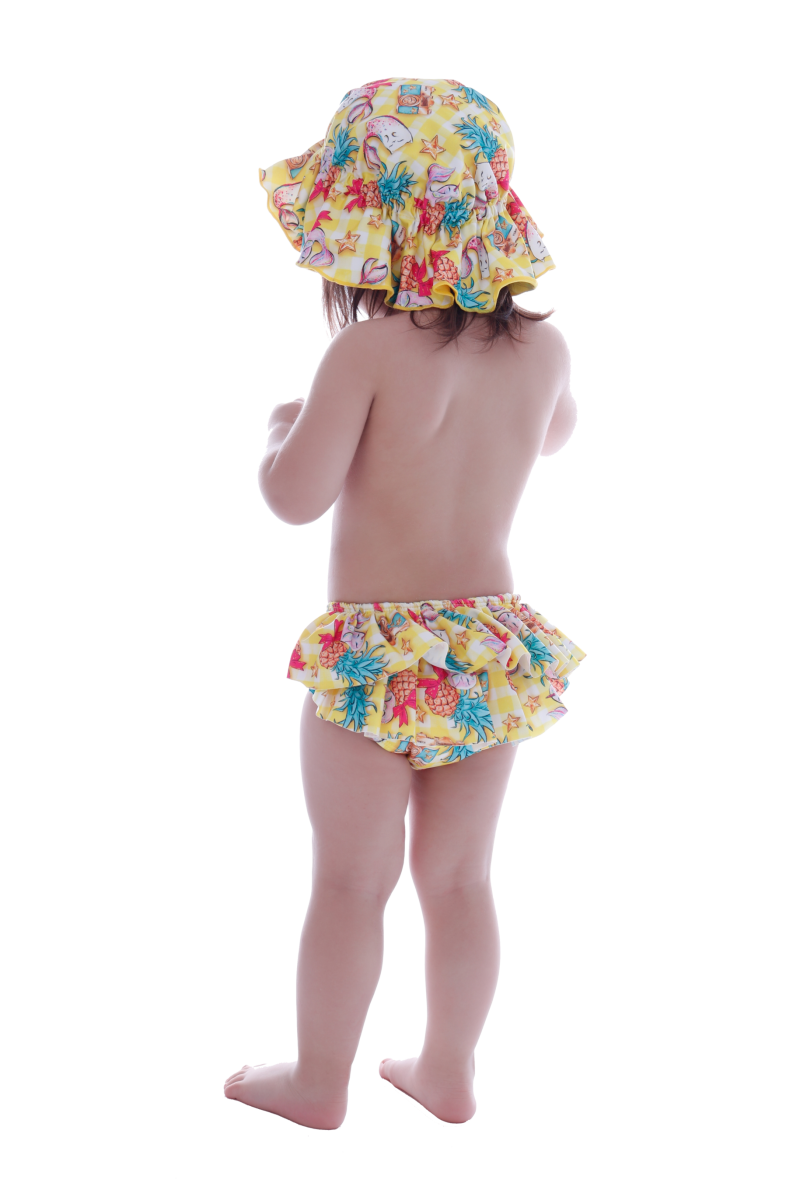 Conjunto Chapéu Infantil 2 em 1 e Tanga Com Proteção Uv50+ - Ceci