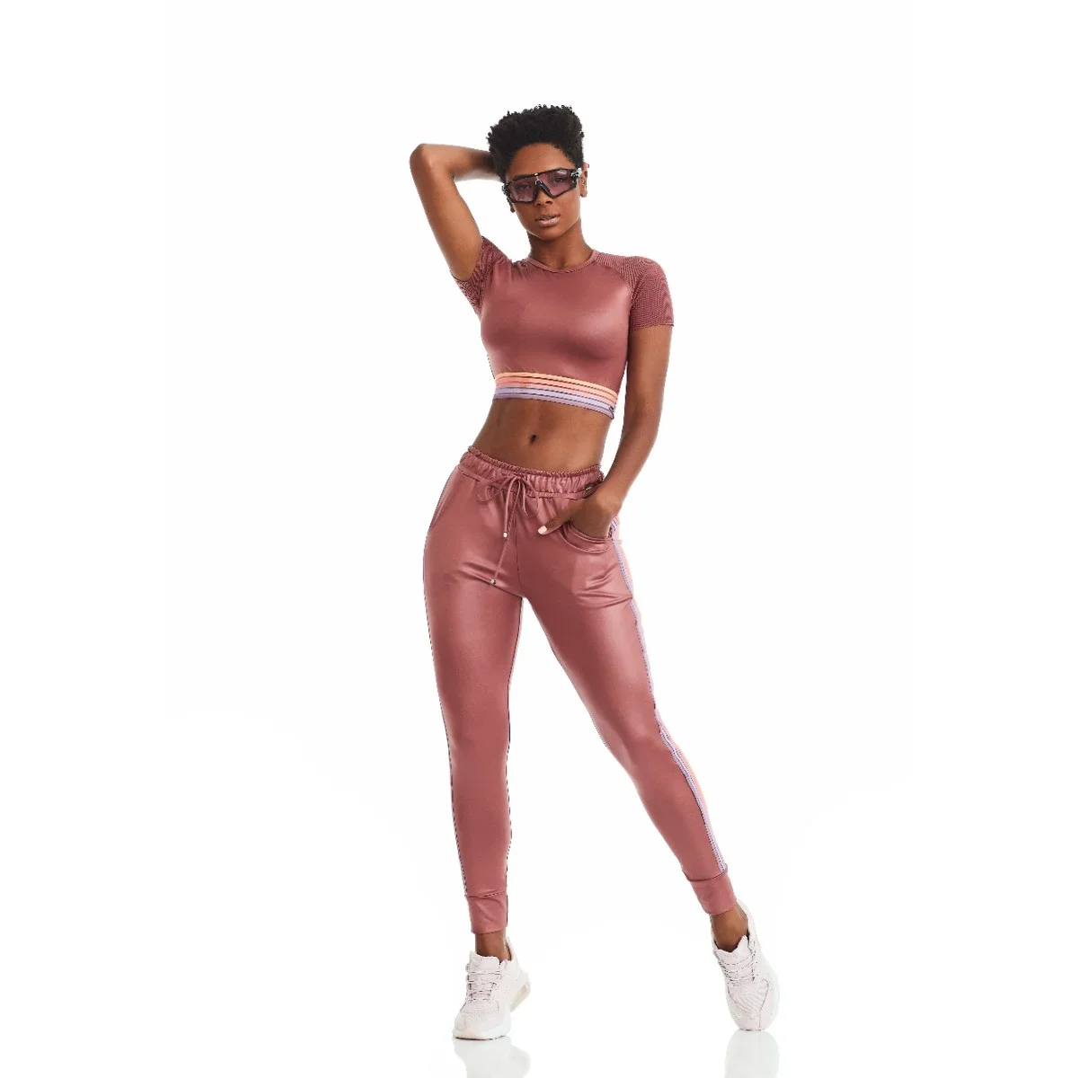 Conjunto Cropped e Calça Jogger Happy - Caju Brasil
