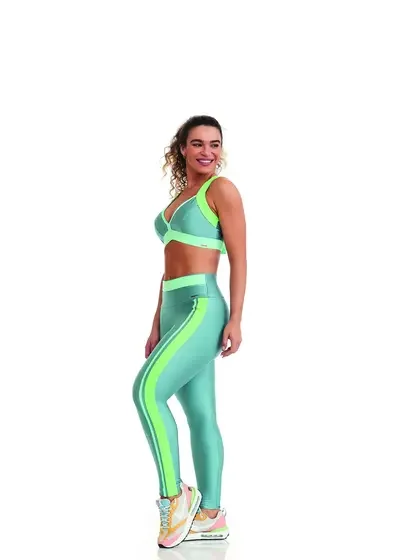 Conjunto Fitness Top e Calça Legging Luxury - Caju Brasil