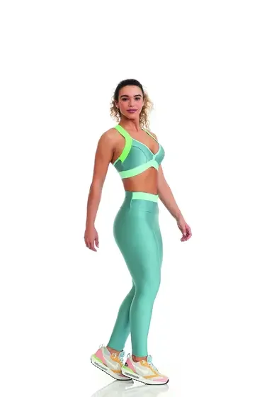Conjunto Fitness Top e Calça Legging Luxury - Caju Brasil