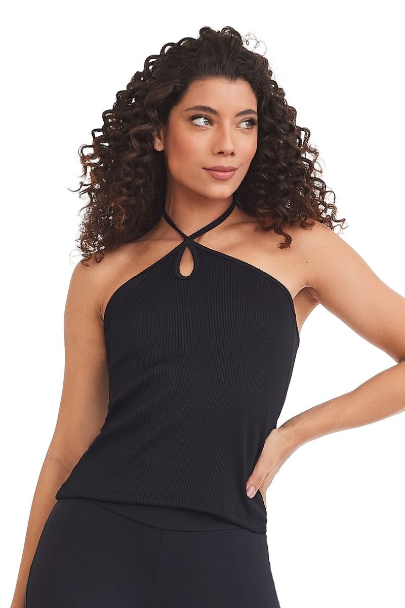 Conjunto Regata Usual e Calça Legging Comfort - Caju Brasil - Preto