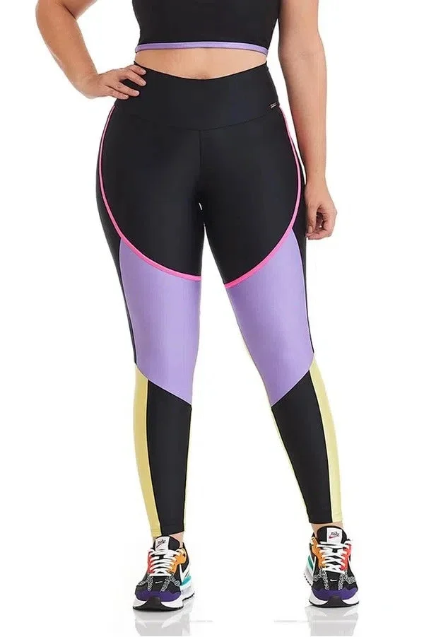 Conjunto Top Cropped e Calça Legging Atletika Colors - Caju Brasil