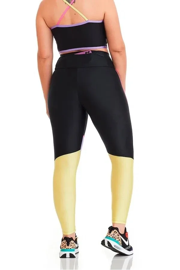 Conjunto Top Cropped e Calça Legging Atletika Colors - Caju Brasil