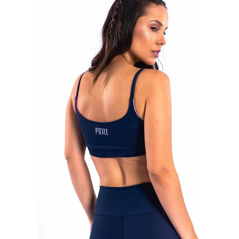 Conjunto Top Dupla Face e Calça Legging Marinho Acqua - Pozze