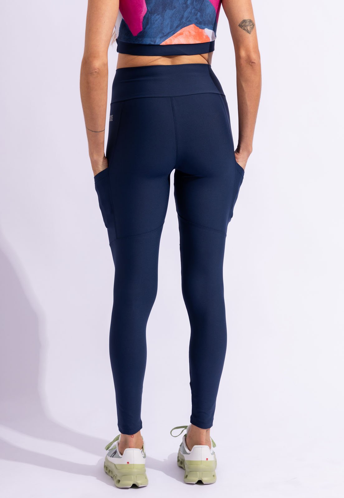 Conjunto Top Dupla Face e Calça Legging Marinho Acqua - Pozze