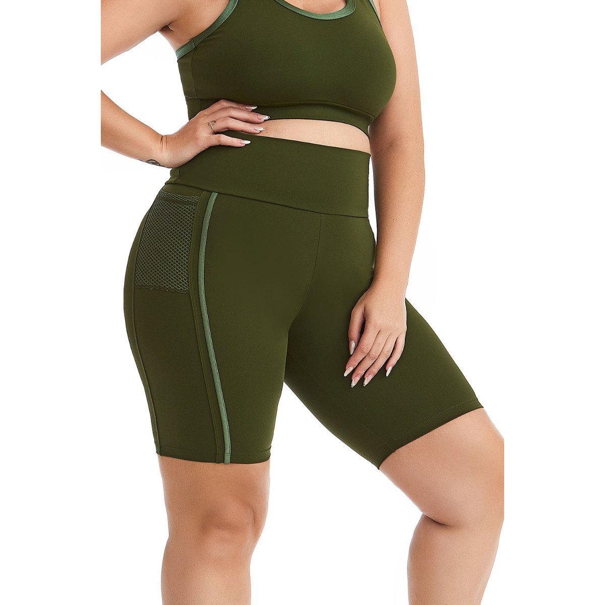 Conjunto Top e Bermuda Ciclista Plus Size NZ Unity - Caju Brasil