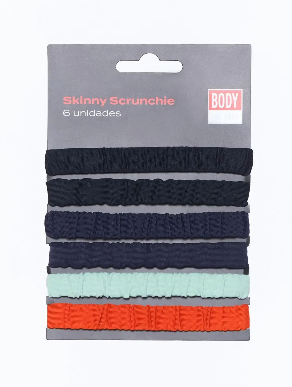 Kit Skinny Scrunchie Energy Laço de Cabelo - Body For Sure - Colorido