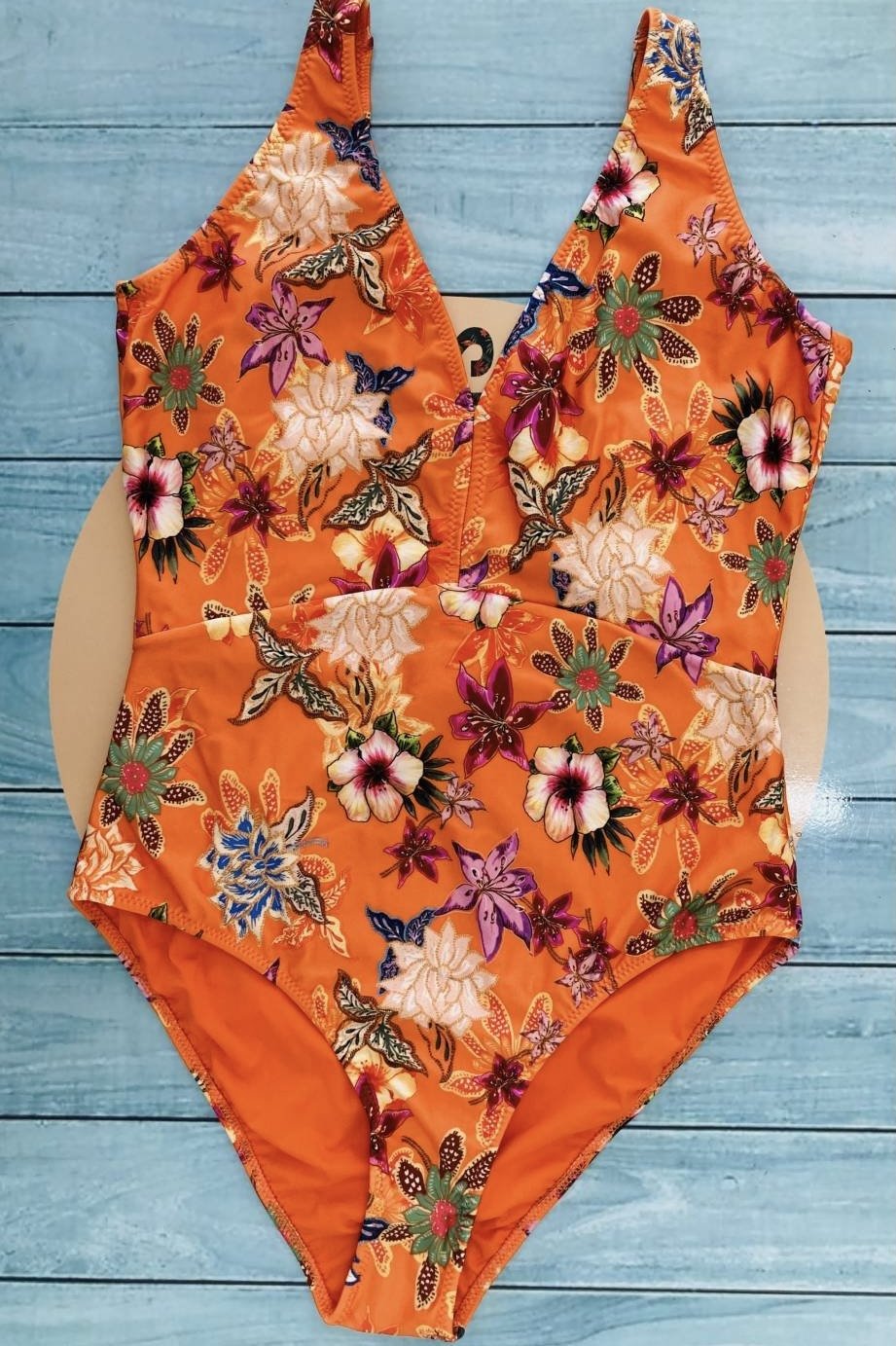 Maiô com Decote V Dhalia - Cia Marítima