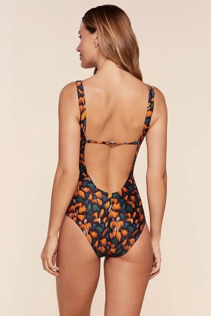 Maiô Transpassado Estampado Diamantina - Água Doce