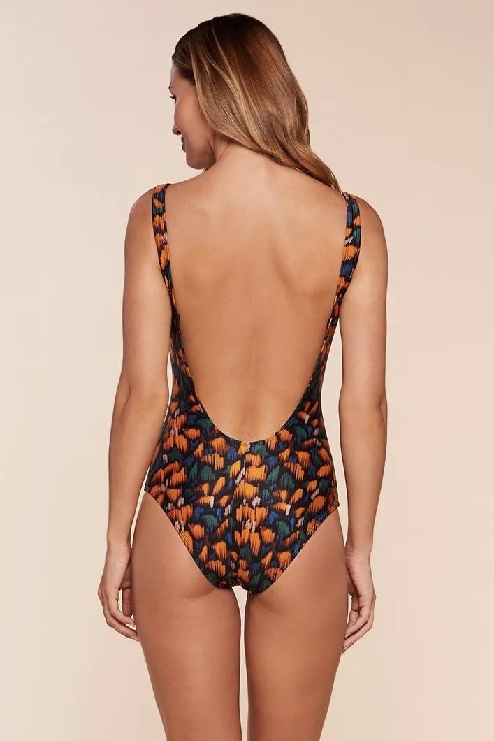 Maiô Transpassado Estampado Diamantina - Água Doce