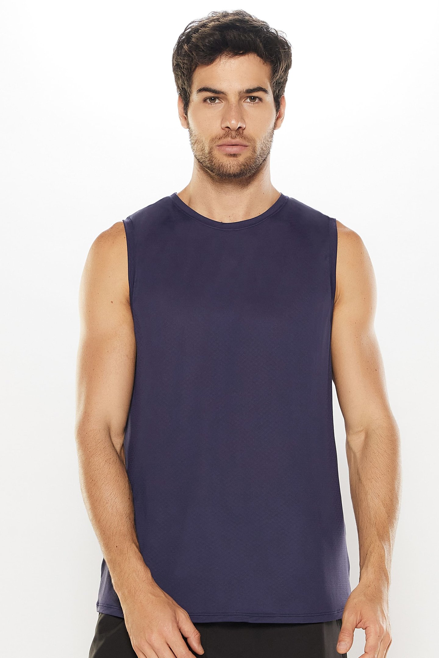 Regata Lisa Essentials Masculina - Body For Sure - Azul_Escuro_Marinho