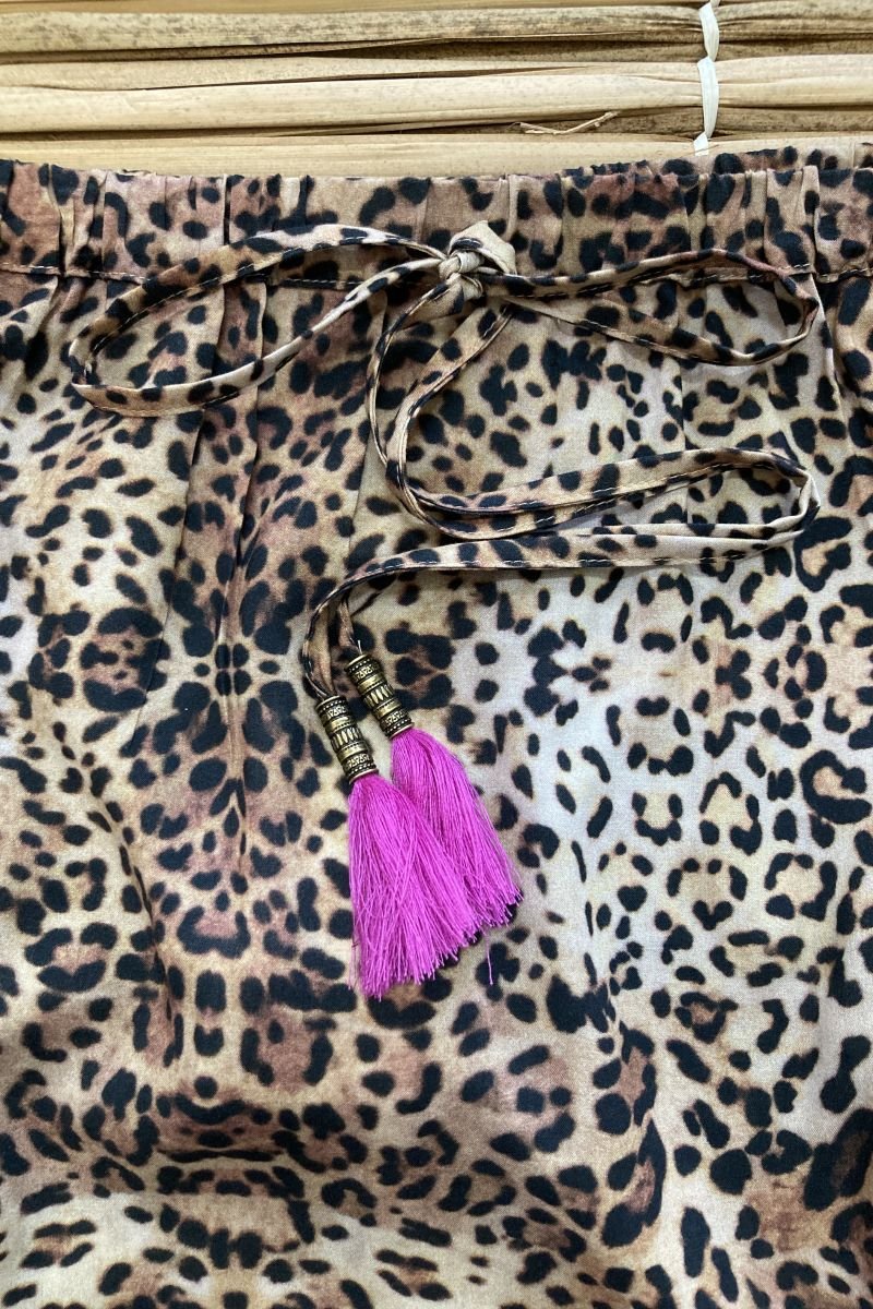 Saia Longa Estampada Lali Life Print Onça - Cia Marítima